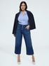 Cropped jeans with chain detail on pockets image number 0