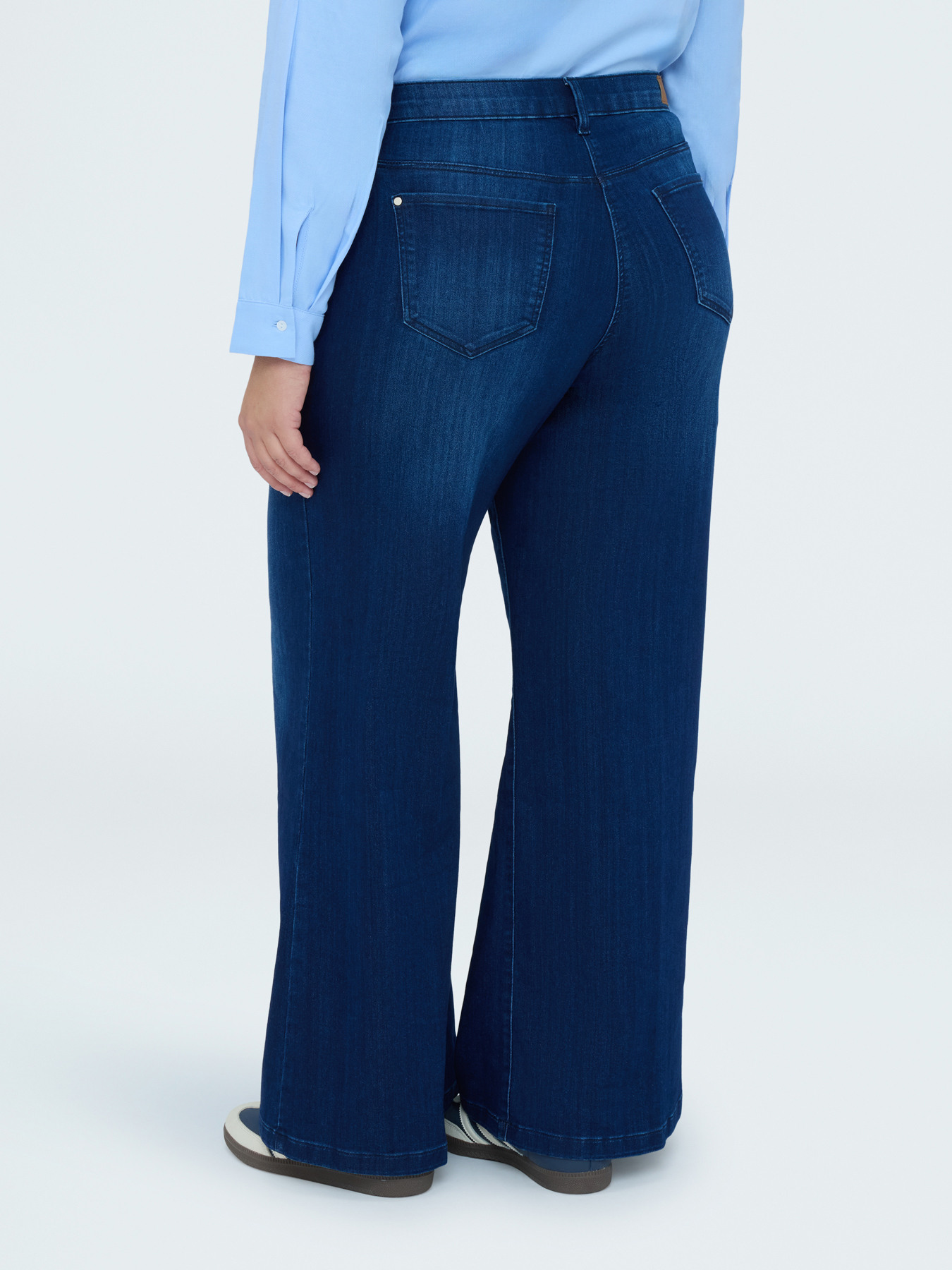 Jeans Wide Leg Waschung Blau image number 1