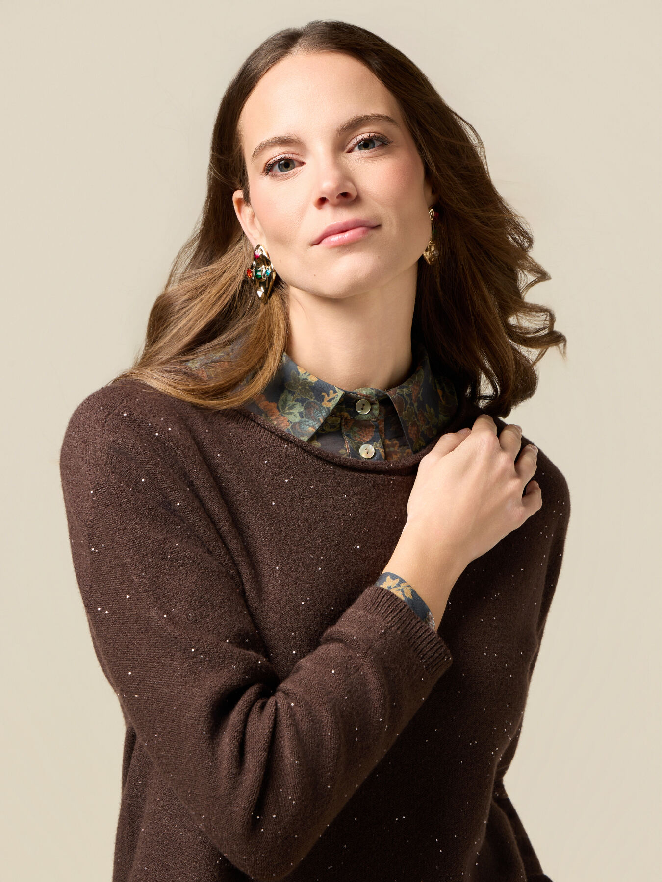 Maglia con micro paillettes image number 2