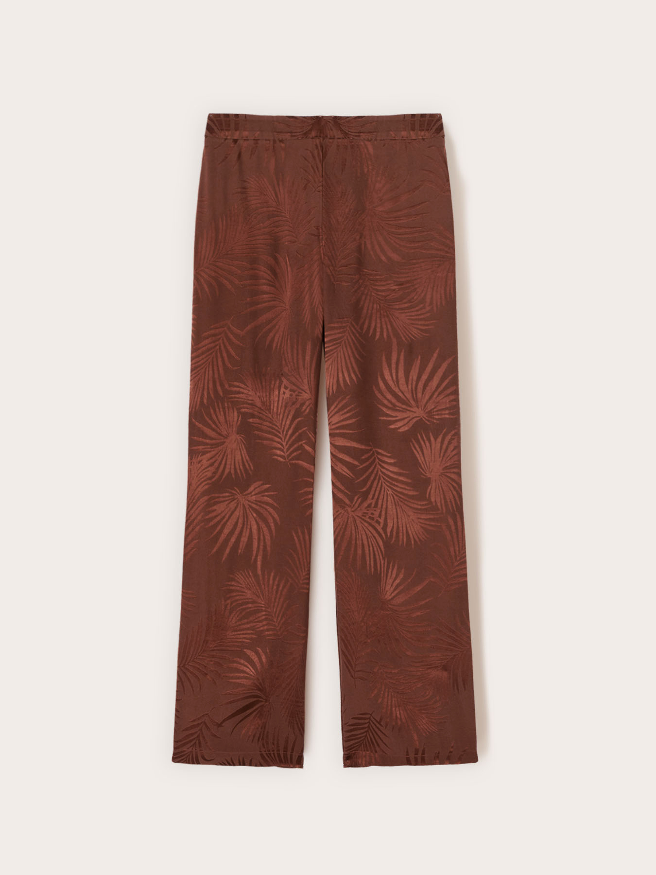 Pantalones palazzo en raso jacquard image number 4