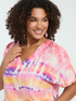 Tie-dye viscose blouse image number 2