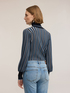 Maglia a righe lurex con maniche a sbuffo image number 1