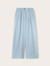 Pleated palazzo trousers in lyocell blend image number 3