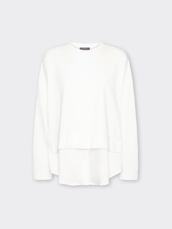 Felpa effetto layering