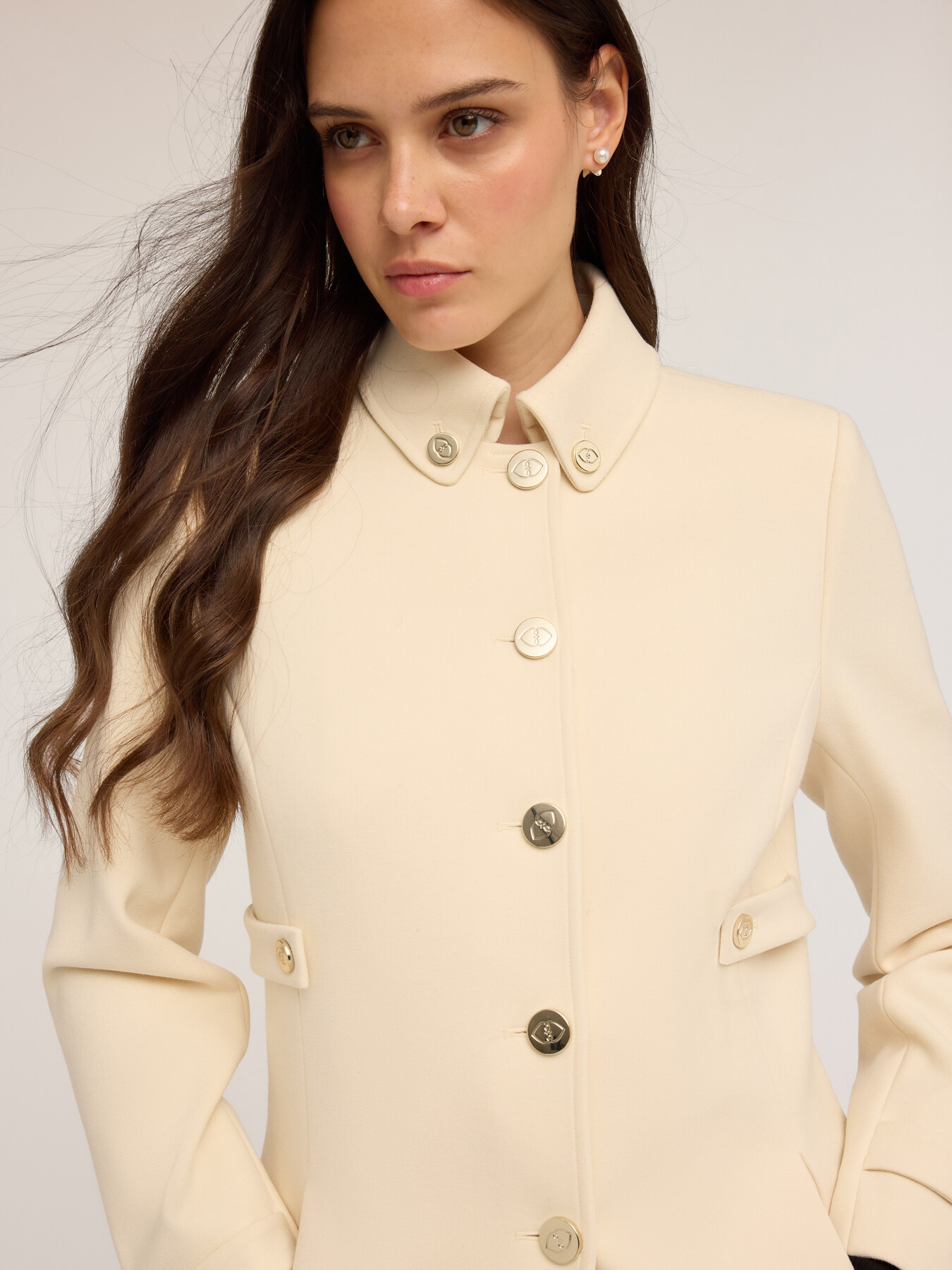 Single-breasted viscose blend coat image number 2