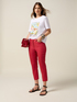 Cotton blend cropped trousers image number 0