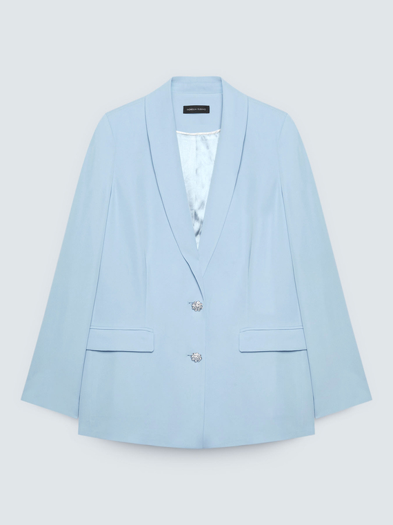 Blazer con bottoni gioiello