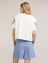 Jersey t-shirt with floral embroidery image number 1