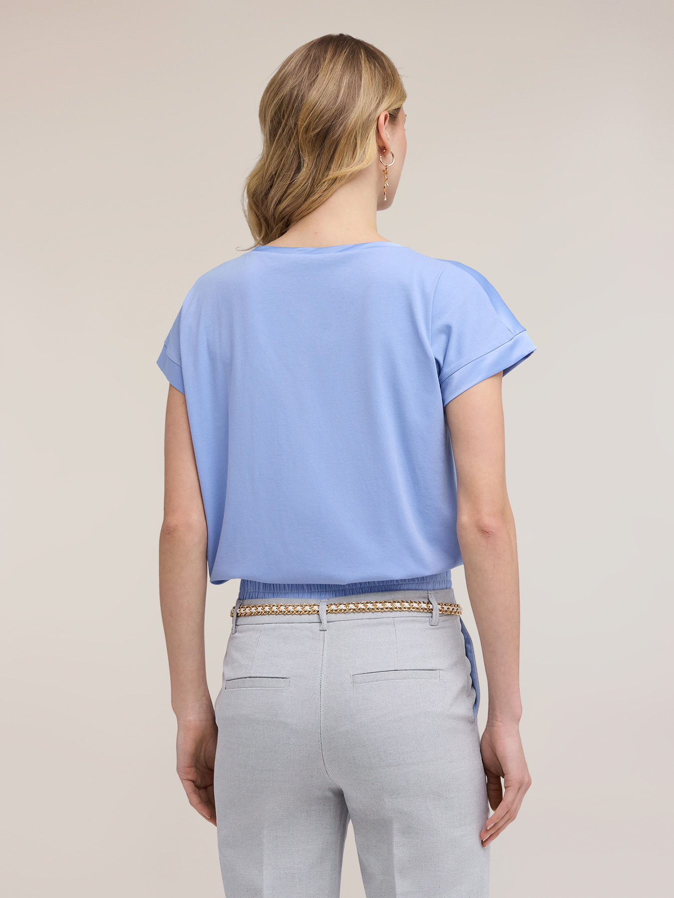 T-shirt bimati&egrave;re m&eacute;lange coton image number 1