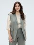 Tailored linen blend vest image number 4