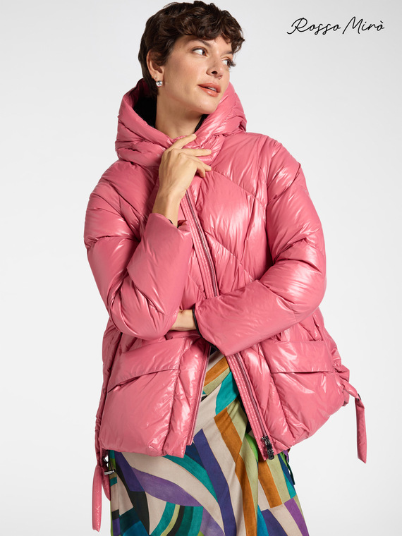 Piumino a rombi con tasche ampie