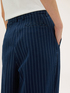 Pinstripe denim palazzo jeans image number 2