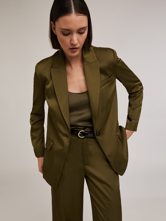 Blazer monopetto in raso