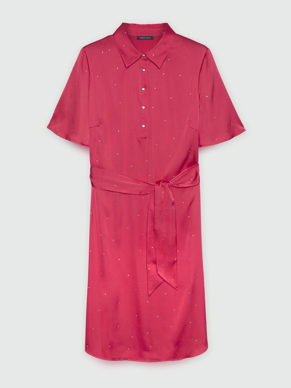 Vestito chemisier con piccole borchie