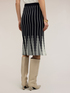Pleated striped midi skirt image number 1