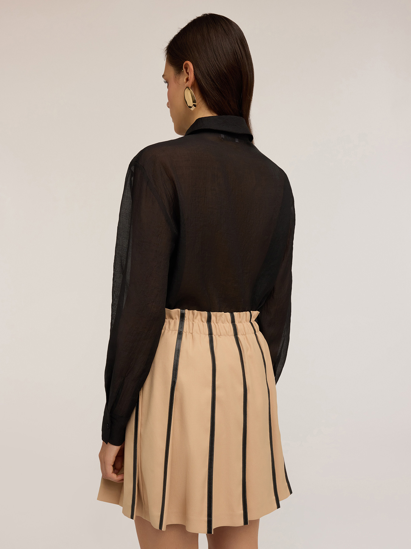 Camisa de organza con bolsillos image number 1