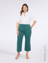Cropped-Hose aus Baumwollmischung image number 0