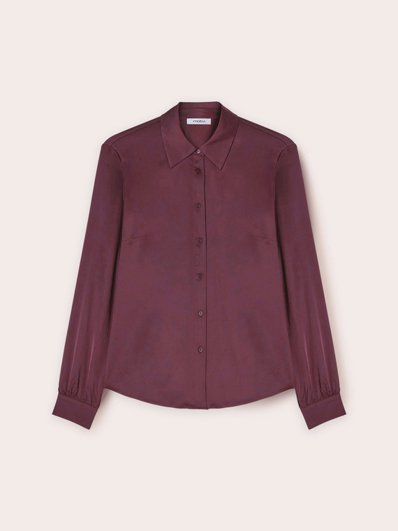 Satin-Hemdbluse