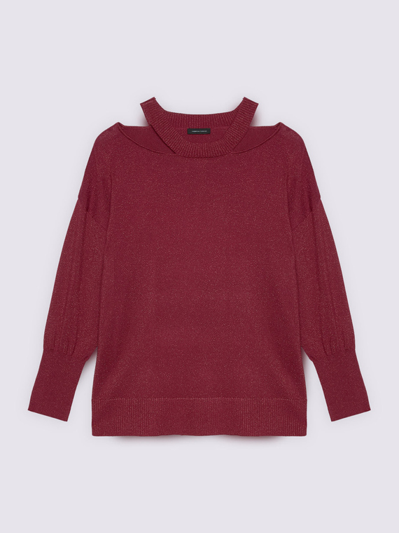 Maille lurex avec détails cut out