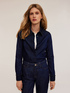 Camicia in denim con ricamo di pietre image number 2