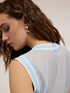 Lyocell blend top with ribbed trims image number 3