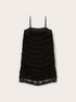 Rochie scurtă din georgette cu franjuri image number 4