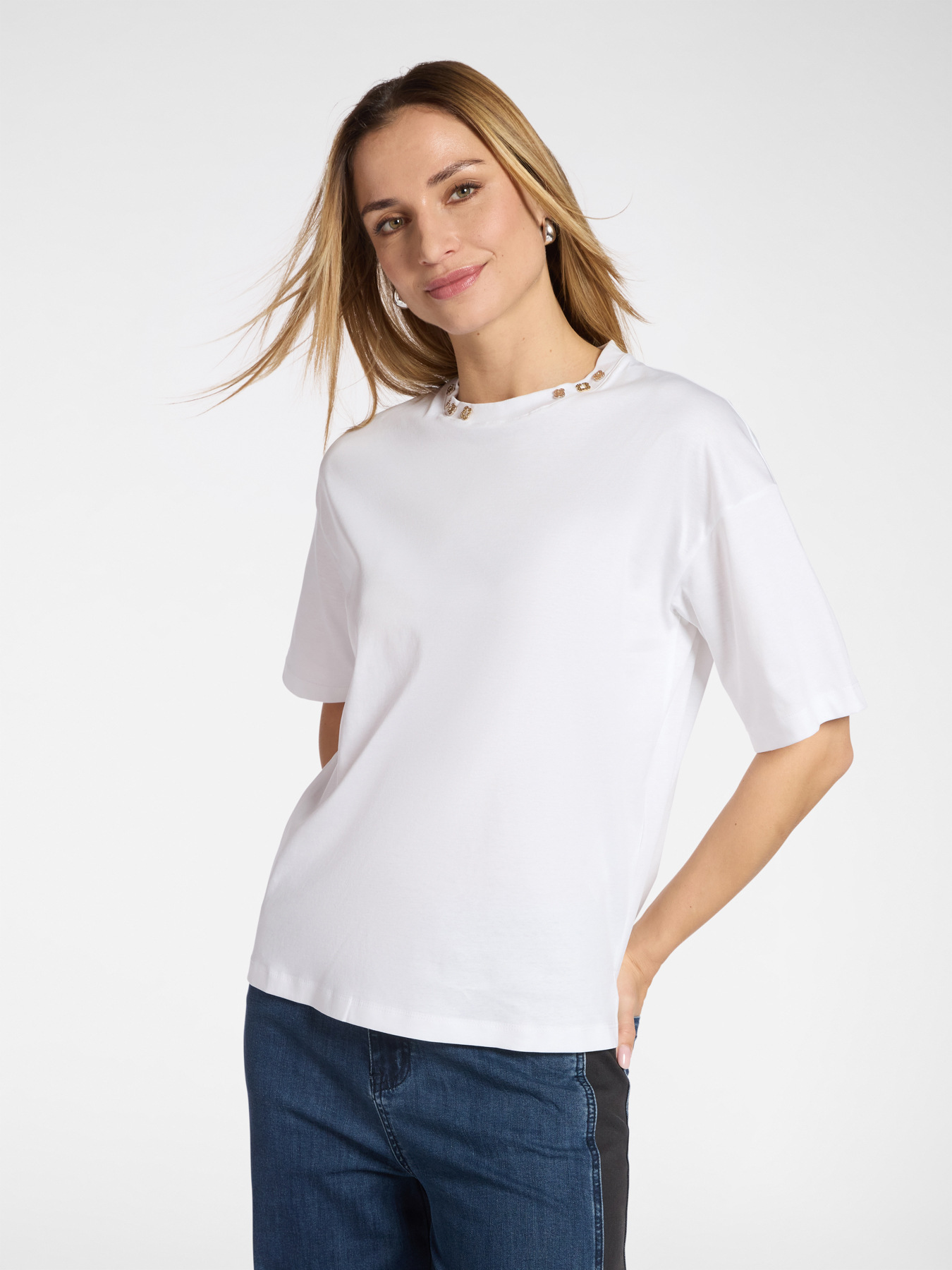 T-shirt with Monogram appliqu&eacute;s image number 0
