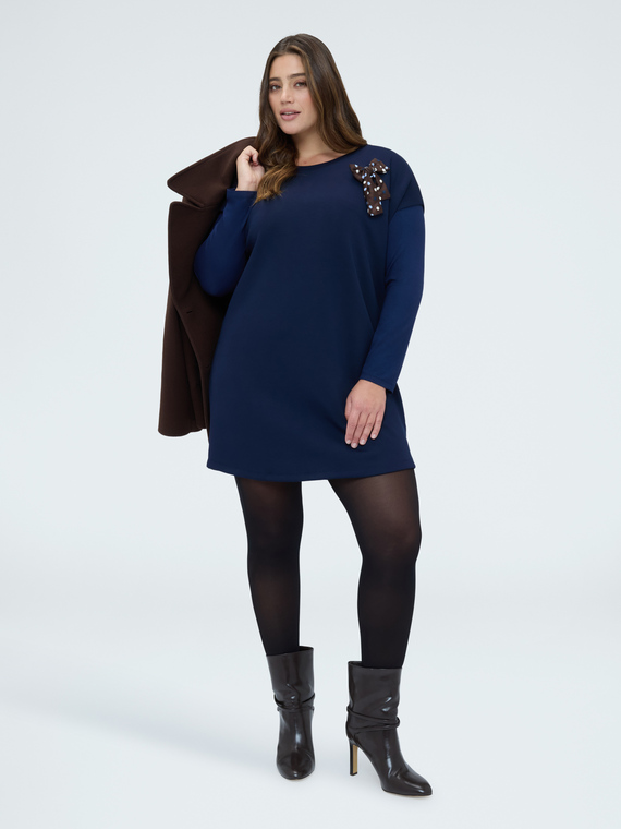 Vestido corto con lazo de lunares