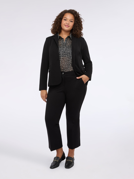 Kick Flare Trousers in Punto Milano