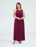 Long jersey dress with back neckline image number 2