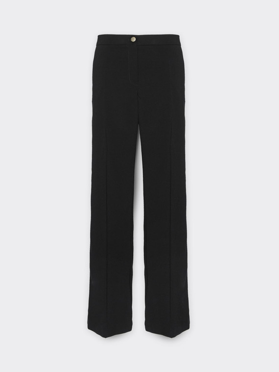 Pantalon en tissu crêpe extensible