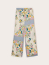 Palazzo pants in printed satin image number 4