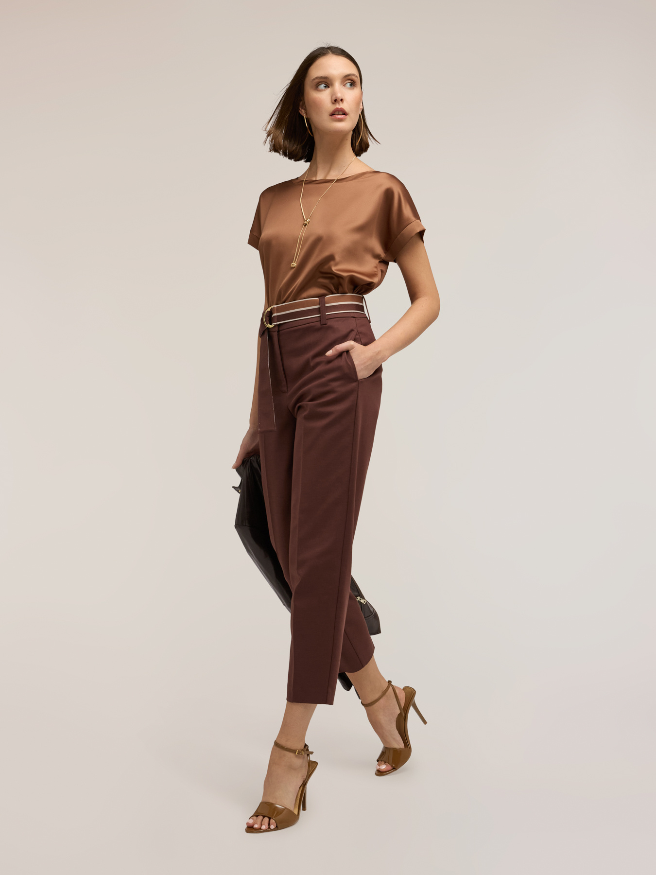 Two-tone cotton blend T-shirt image number 0