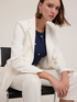 Blazer à simple boutonnage en coton technique image number 3
