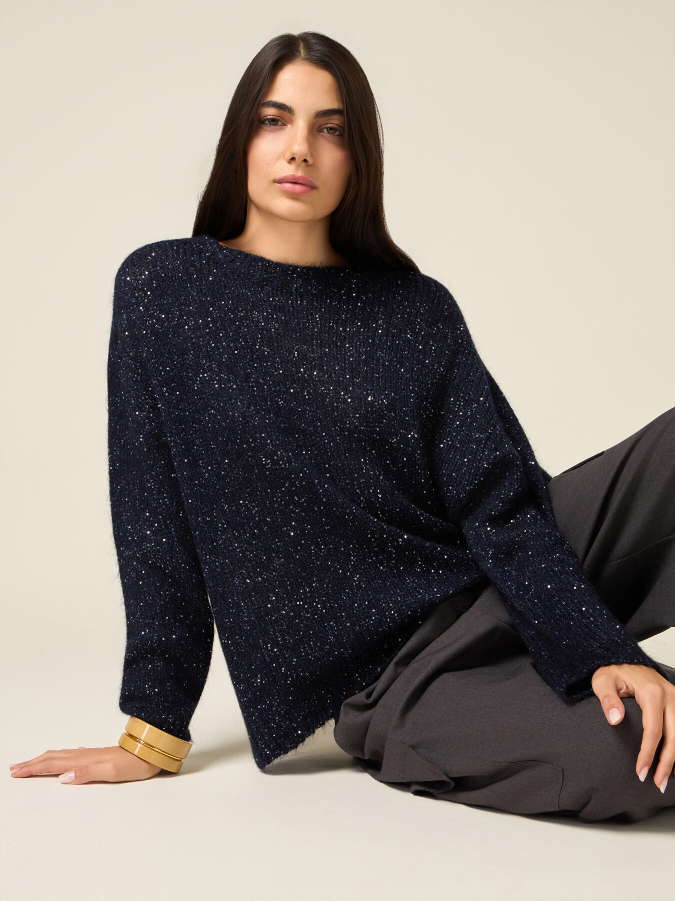 Jersey mezcla mohair con micro lentejuelas image number 3