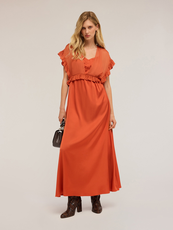 Long dress with ruffles