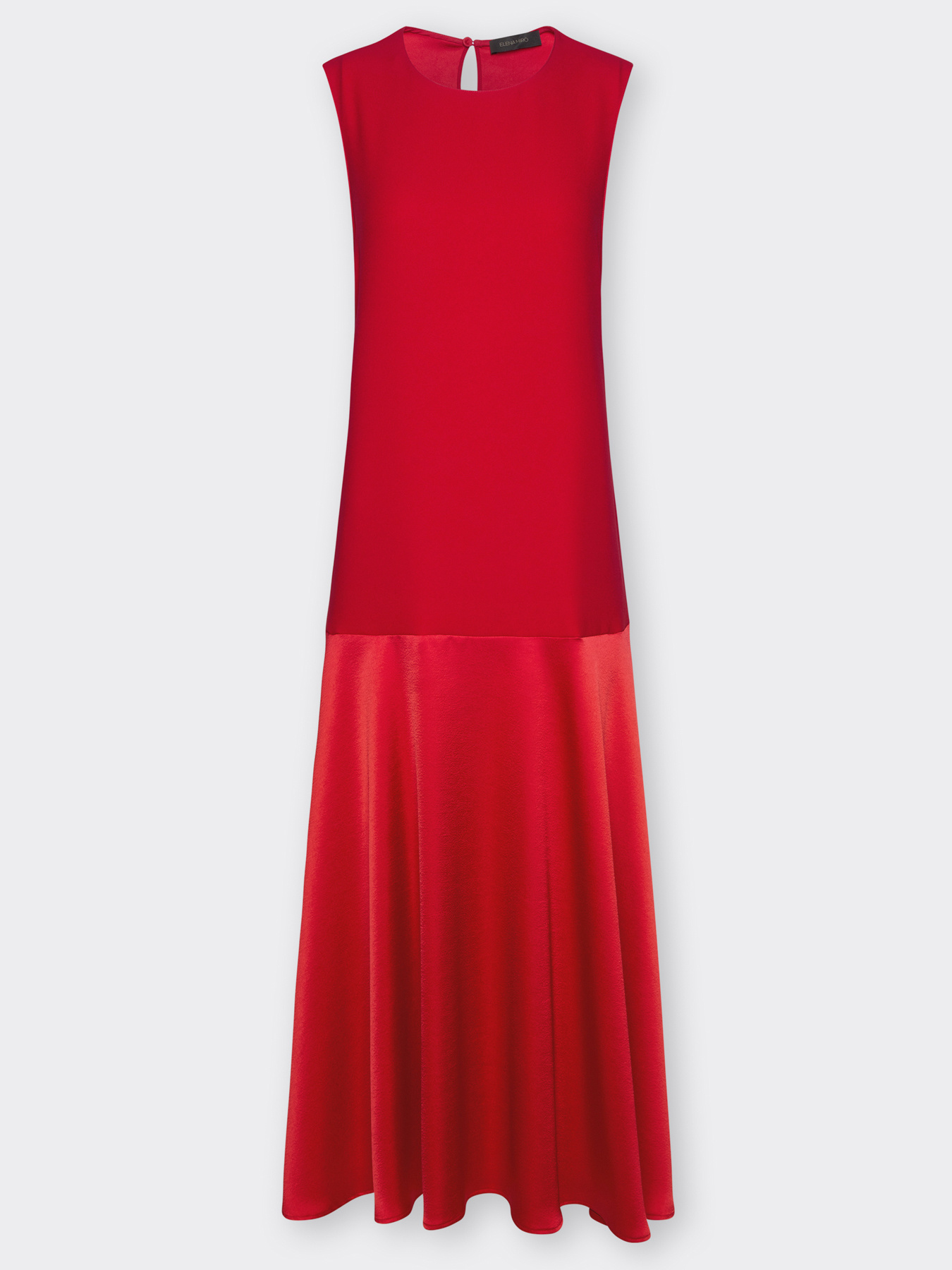 Robe flare longue en cady et envers satin image number 4