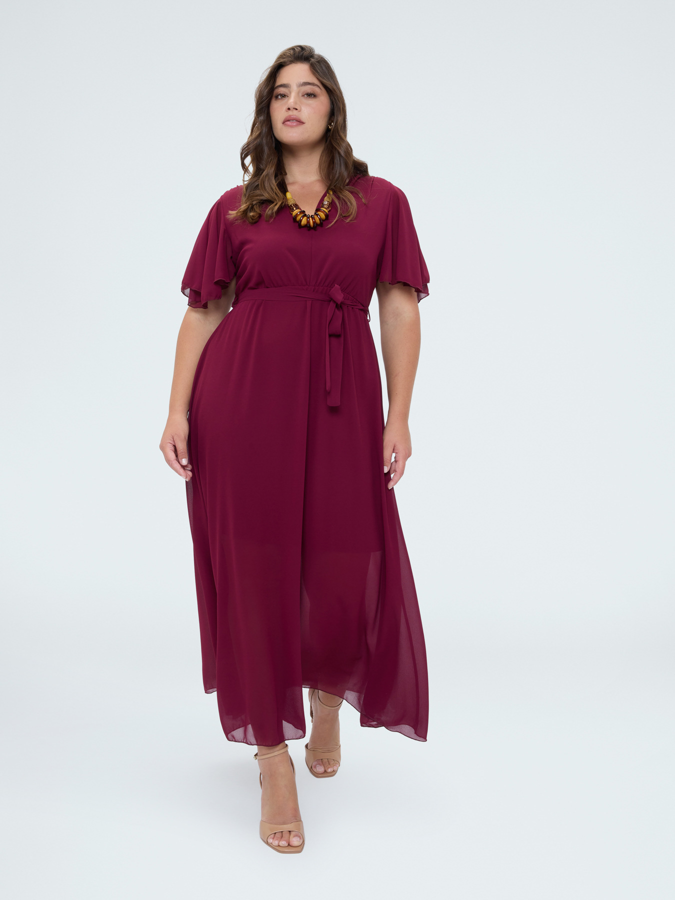 DREAM Kleid aus Georgette mit V-Ausschnitt image number 0