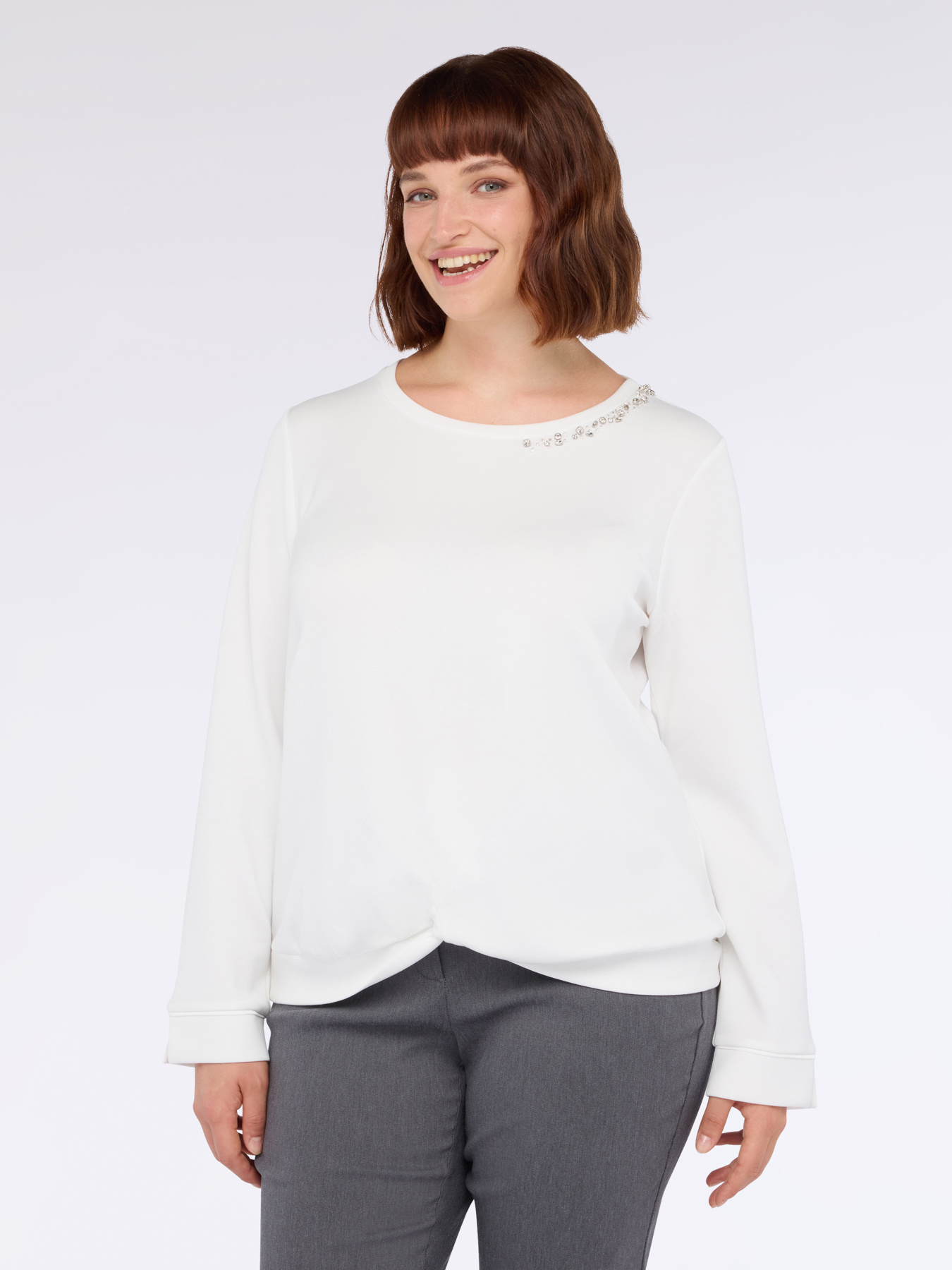 Sweatshirt with knot and luminous appliqués image number 2