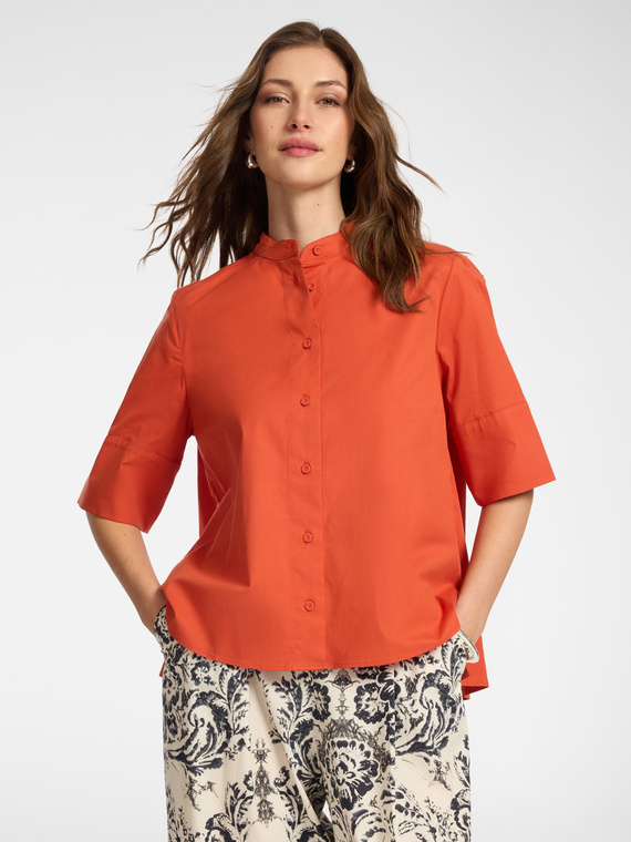Camicia con collo alla coreana