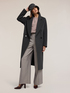 Double-breasted coat in wool blend drap image number 4