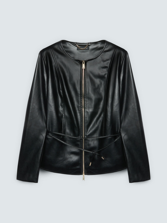 Bikerjacke mit G&uuml;rtelchen