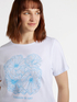 T-Shirt mit Blumendruck und Nieten image number 3