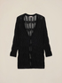 Cardigan lungo traforato con paillettes image number 3