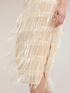 Fustă creion din tulle cu franjuri image number 3