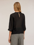 Fluid dual-fabric blouse image number 1