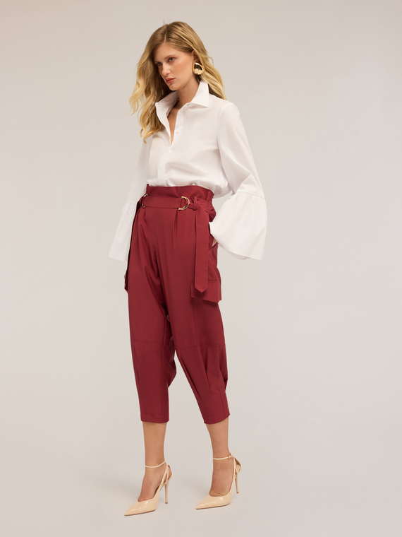 Shirt with flared sleeves