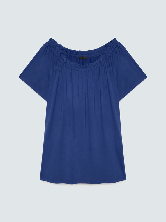 Off-Shoulder-T-Shirt aus Viskose-Jersey