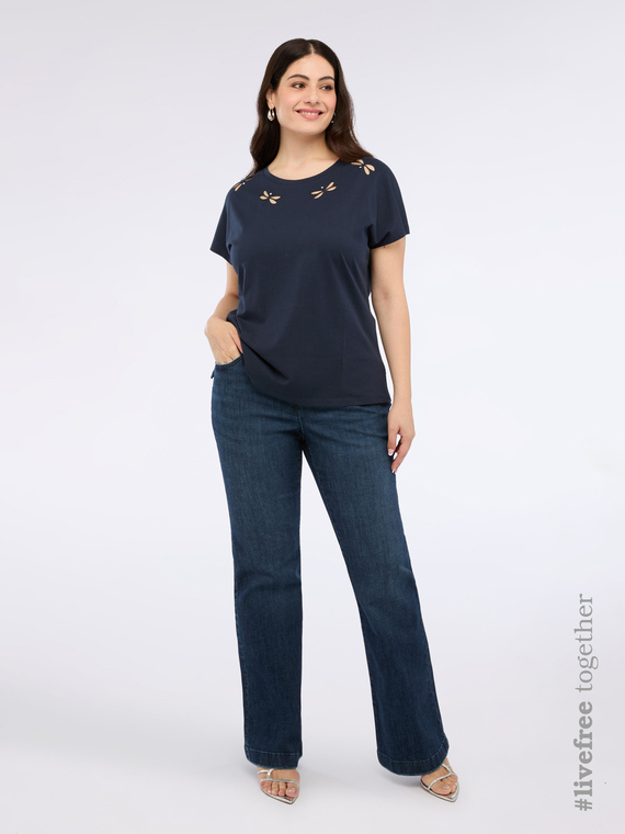 Flare jeans in blue wash