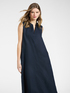 Long linen dress with V-neck image number 3